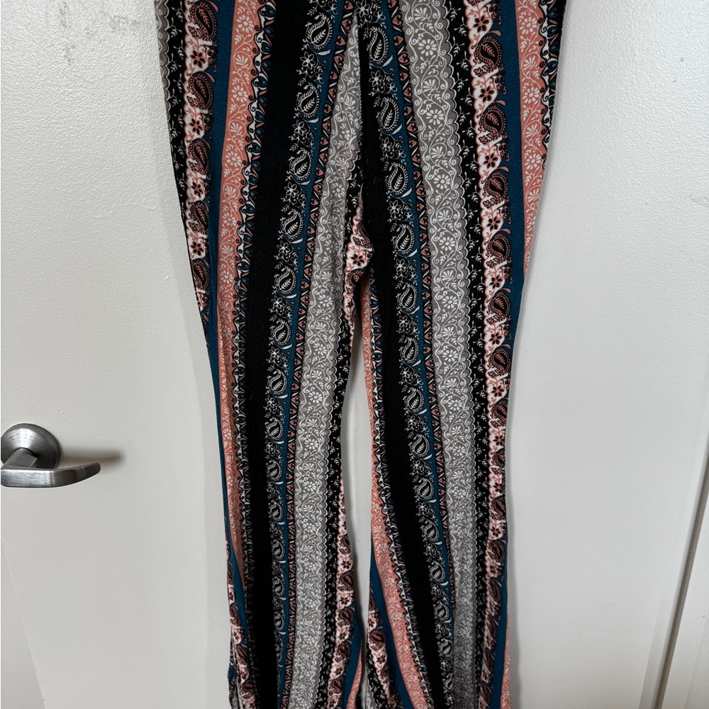 Soft flared patterned leggings